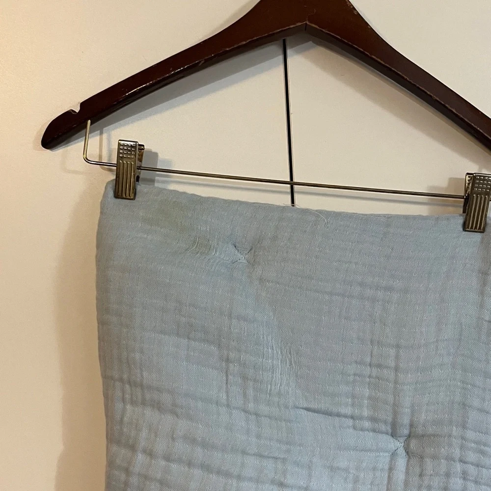 Anthropologie Elysian Cross-Dyed Cotton Gauze King Shams (2) New But READ